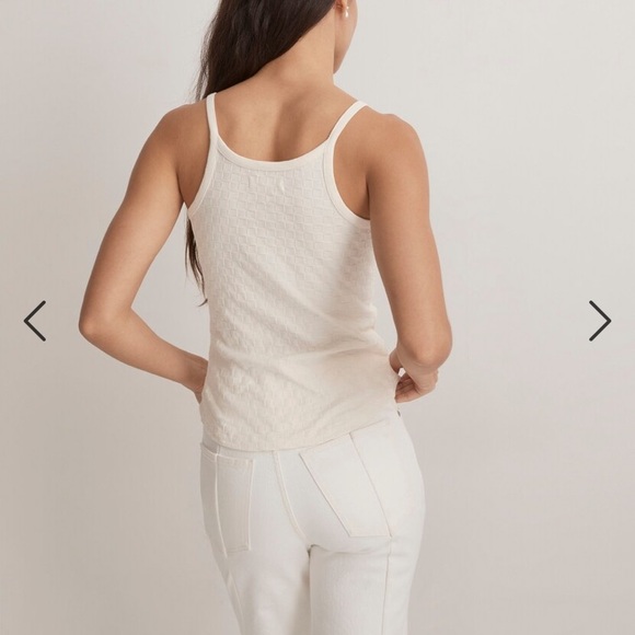 Madewell Cami Tank Top in Checkerboard Jacquard - Picture 5 of 6
